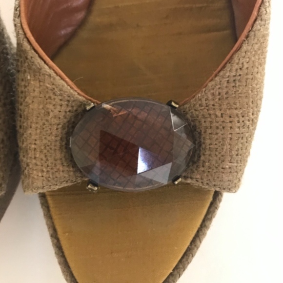 Olivia Rose Tal Natural Woven Gem Heels - Picture 3 of 6